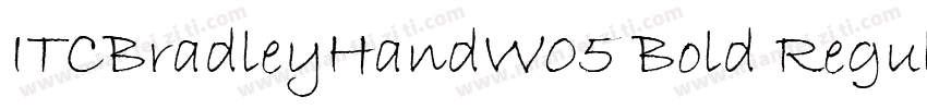 ITCBradleyHandW05 Bold Regular字体转换